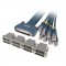 Cisco CAB-OCTAL-ASYNC Cable and 8 RJ45 to DB25 Male Adapters